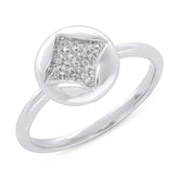 0.07ct 14k White Gold Diamond Pave Ring